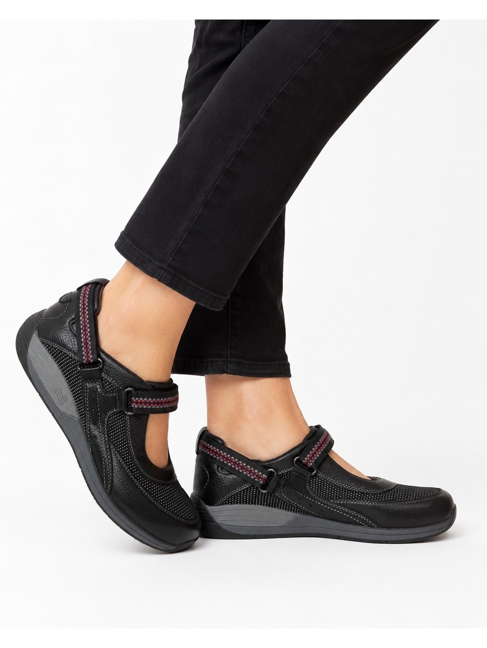 Drew Triumph Women’s 11W Black Leather Mary Jane Comfort Orthopedic Shoes